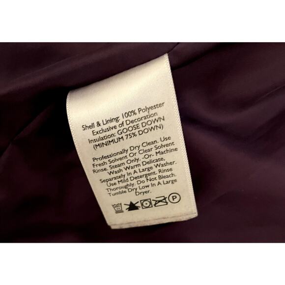 Eddie Bauer Down Purple Jacket Puffer XL - Picture 5 of 5